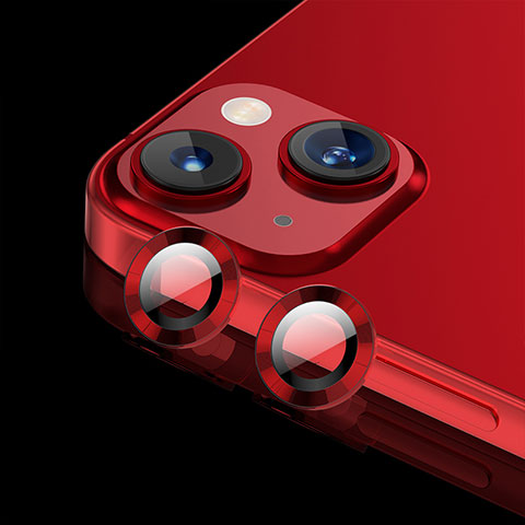 Protector de la Camara Cristal Templado C08 para Apple iPhone 13 Mini Rojo