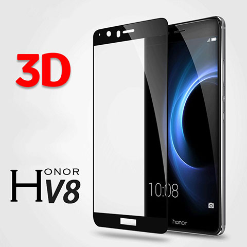 Protector de Pantalla Cristal Templado 3D para Huawei Honor V8 Negro