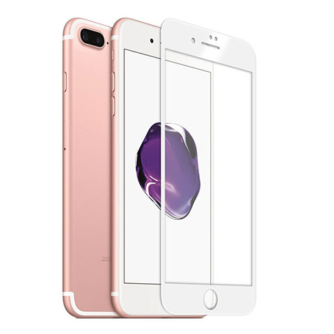 Protector de Pantalla Cristal Templado Integral para Apple iPhone 7 Plus Blanco