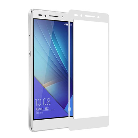 Protector de Pantalla Cristal Templado Integral para Huawei Honor 7 Dual SIM Blanco