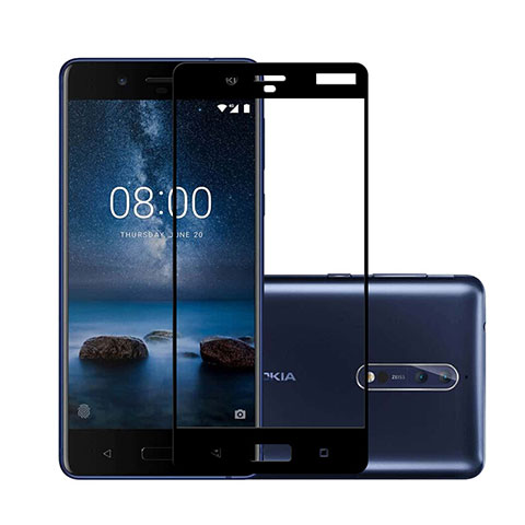 Protector de Pantalla Cristal Templado Integral para Nokia 8 Negro