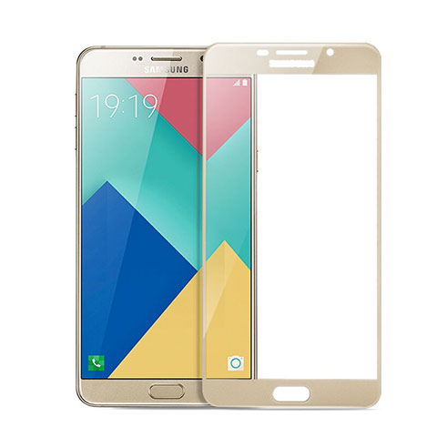Protector de Pantalla Cristal Templado Integral para Samsung Galaxy A9 Pro (2016) SM-A9100 Oro