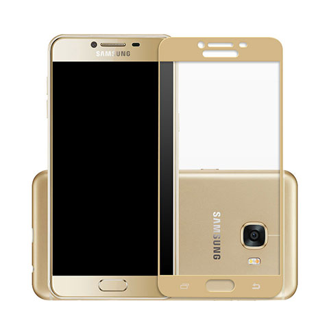 Protector de Pantalla Cristal Templado Integral para Samsung Galaxy C7 SM-C7000 Oro