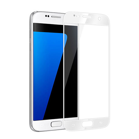 Protector de Pantalla Cristal Templado Integral para Samsung Galaxy S6 Duos SM-G920F G9200 Blanco