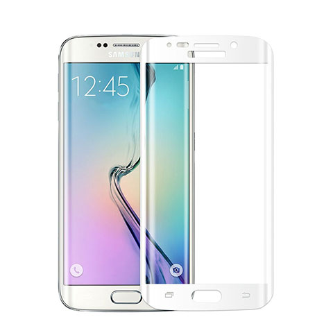 Protector de Pantalla Cristal Templado Integral para Samsung Galaxy S6 Edge SM-G925 Blanco