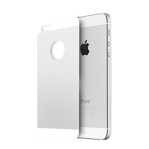 Protector de Pantalla Cristal Templado Trasera para Apple iPhone 5 Plata