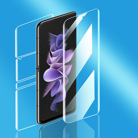 Protector de Pantalla Ultra Clear Frontal y Trasera F03 para Samsung Galaxy Z Flip3 5G Claro