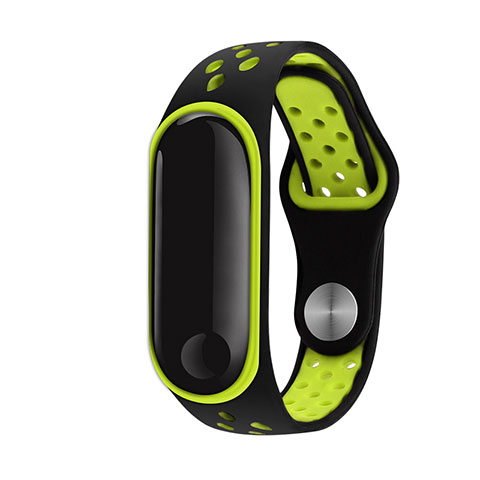 Silicona Correa De Reloj Pulsera Eslabones para Xiaomi Mi Band 3 Verde