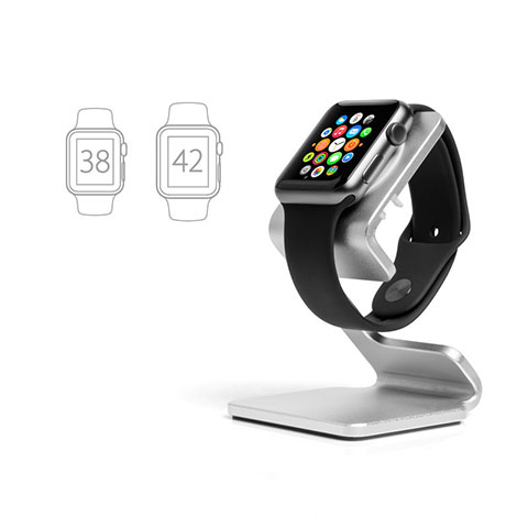 Soporte Dock Base Charging de Carga Cargador C01 para Apple iWatch 2 42mm Plata