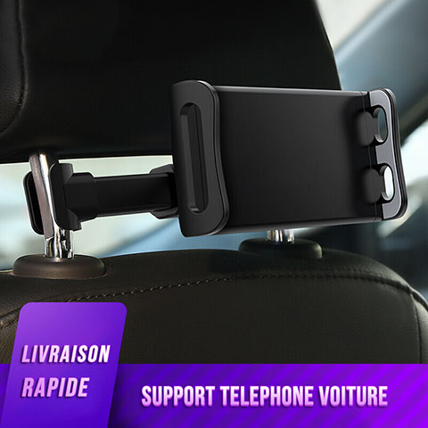 Soporte Universal de Coche Sostenedor de Telefono Movil Asiento Trasero Negro