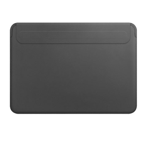 Suave Cuero Bolsillo Funda L01 para Apple MacBook 12 pulgadas Negro