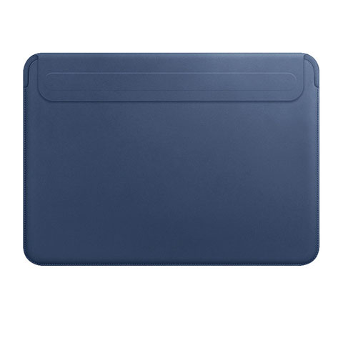 Suave Cuero Bolsillo Funda L01 para Apple MacBook Pro 13 pulgadas Azul