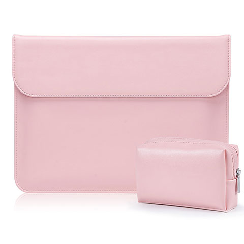 Suave Cuero Bolsillo Funda L01 para Samsung Galaxy Book Flex 15.6 NP950QCG Rosa