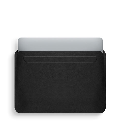 Suave Cuero Bolsillo Funda L02 para Apple MacBook Pro 15 pulgadas Retina Negro