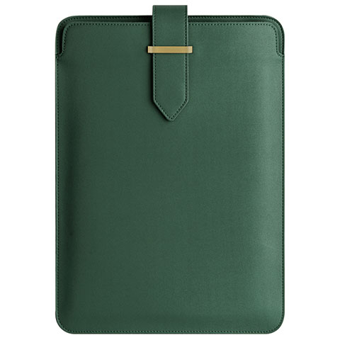 Suave Cuero Bolsillo Funda L04 para Apple MacBook Pro 13 pulgadas (2020) Verde