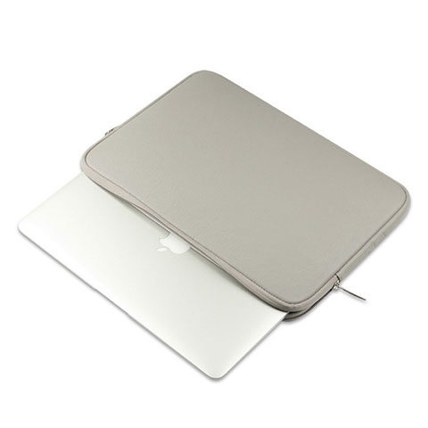 Suave Cuero Bolsillo Funda L16 para Apple MacBook Pro 13 pulgadas (2020) Gris