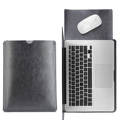 Suave Cuero Bolsillo Funda L17 para Apple MacBook Air 11 pulgadas Negro