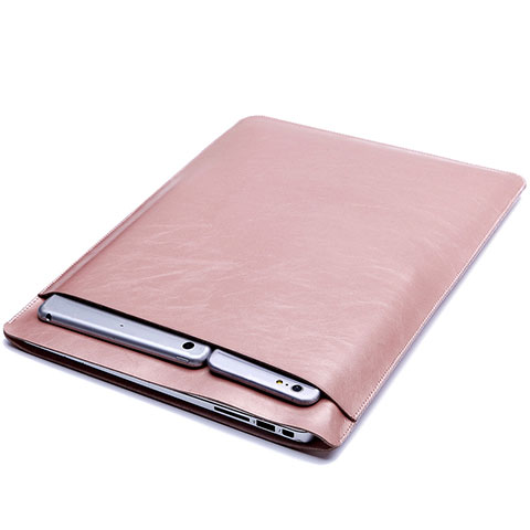 Suave Cuero Bolsillo Funda L20 para Apple MacBook 12 pulgadas Oro Rosa