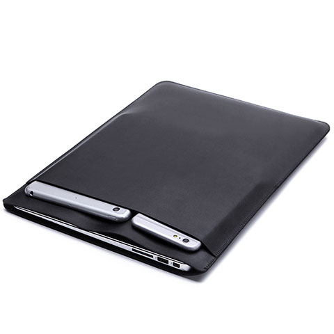 Suave Cuero Bolsillo Funda L20 para Apple MacBook Pro 13 pulgadas (2020) Negro