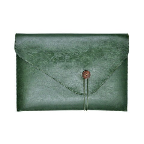 Suave Cuero Bolsillo Funda L23 para Apple MacBook Air 13 pulgadas Verde