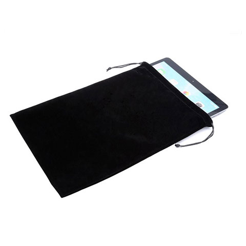 Suave Terciopelo Tela Bolsa de Cordon Funda para Amazon Kindle Oasis 7 inch Negro