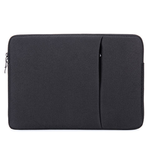 Suave Terciopelo Tela Bolsa Funda L04 para Huawei Honor MagicBook 15 Negro