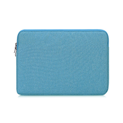 Suave Terciopelo Tela Bolsa Funda S01 para Samsung Galaxy Book Flex 15.6 NP950QCG Azul Cielo