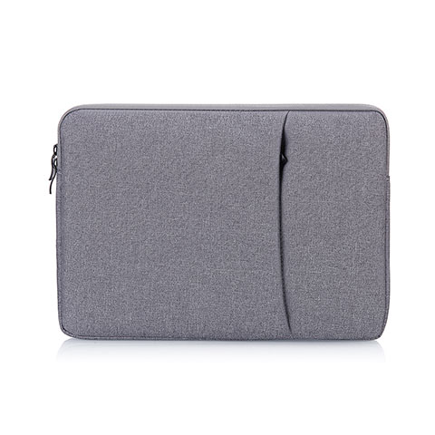 Suave Terciopelo Tela Bolsa Funda S01 para Samsung Galaxy Book Flex 15.6 NP950QCG Gris