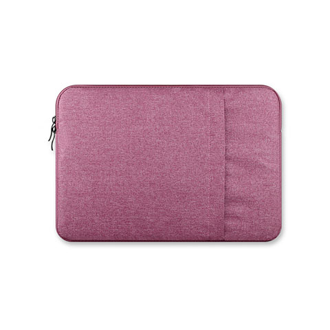 Suave Terciopelo Tela Bolsa Funda S03 para Huawei Honor MagicBook Pro (2020) 16.1 Rojo Rosa