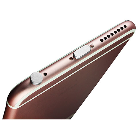 Tapon Antipolvo Lightning USB Jack J02 para Apple iPhone 14 Plata