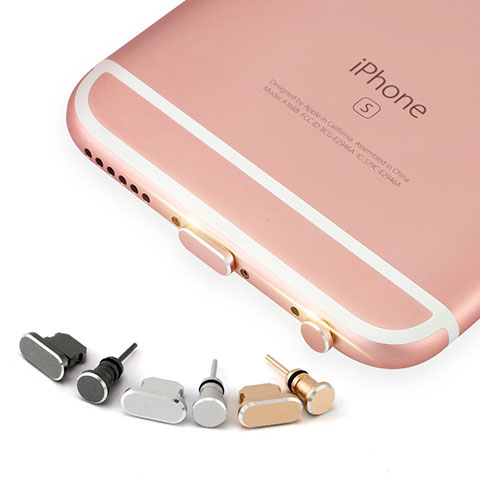 Tapon Antipolvo Lightning USB Jack J04 para Apple iPhone 6S Oro Rosa