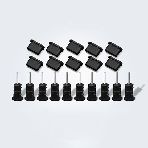 Tapon Antipolvo USB-C Jack Type-C Universal 10PCS Negro