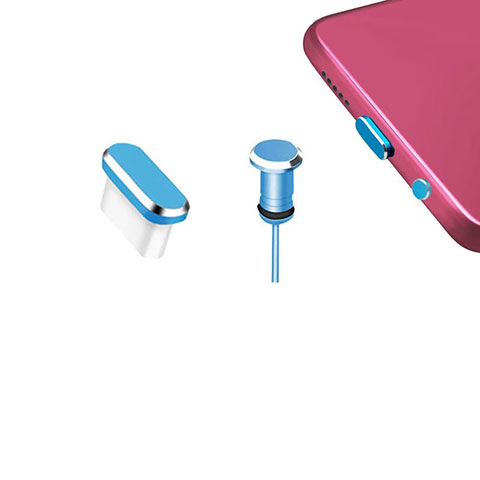 Tapon Antipolvo USB-C Jack Type-C Universal H12 para Apple iPad Pro 11 (2021) Azul