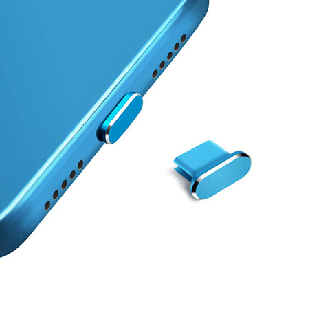 Tapon Antipolvo USB-C Jack Type-C Universal H14 para Apple iPhone 15 Azul