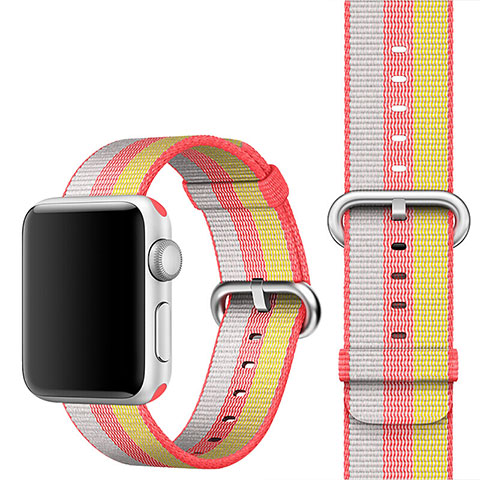 Tela Correa De Reloj Pulsera Eslabones para Apple iWatch 4 44mm Rojo