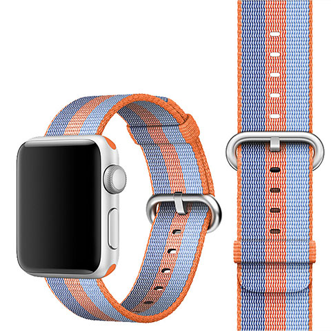 Tela Correa De Reloj Pulsera Eslabones para Apple iWatch 5 40mm Naranja