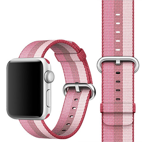 Tela Correa De Reloj Pulsera Eslabones para Apple iWatch 5 40mm Rosa