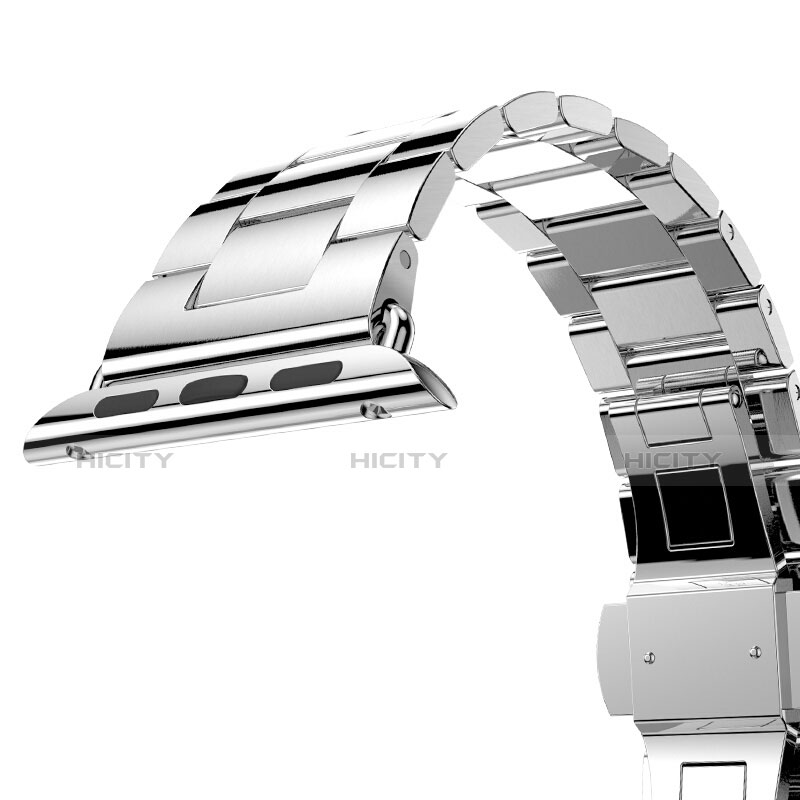 Acero Inoxidable Correa De Reloj Pulsera Eslabones para Apple iWatch 4 40mm Plata