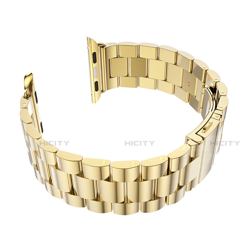 Acero Inoxidable Correa De Reloj Pulsera Eslabones para Apple iWatch 5 40mm Oro