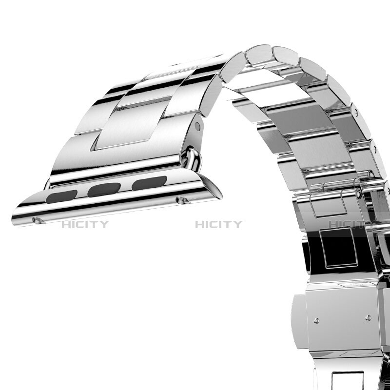 Acero Inoxidable Correa De Reloj Pulsera Eslabones para Apple iWatch 5 44mm Plata