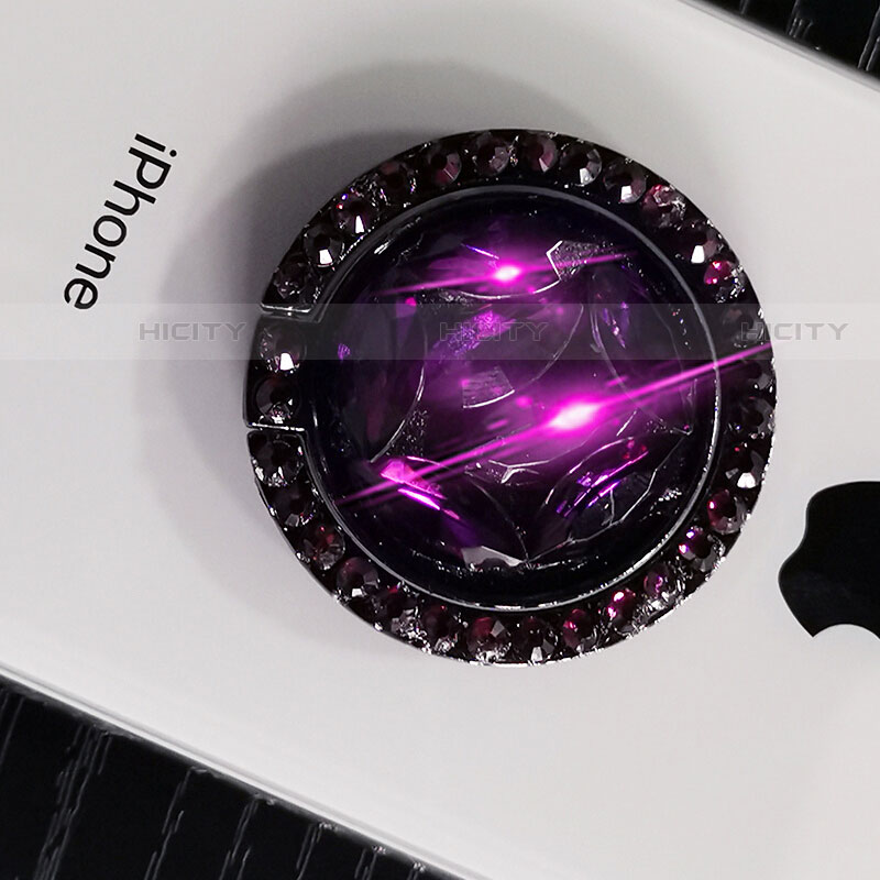 Anillo de dedo Soporte Universal Sostenedor De Telefono Movil S16 Morado