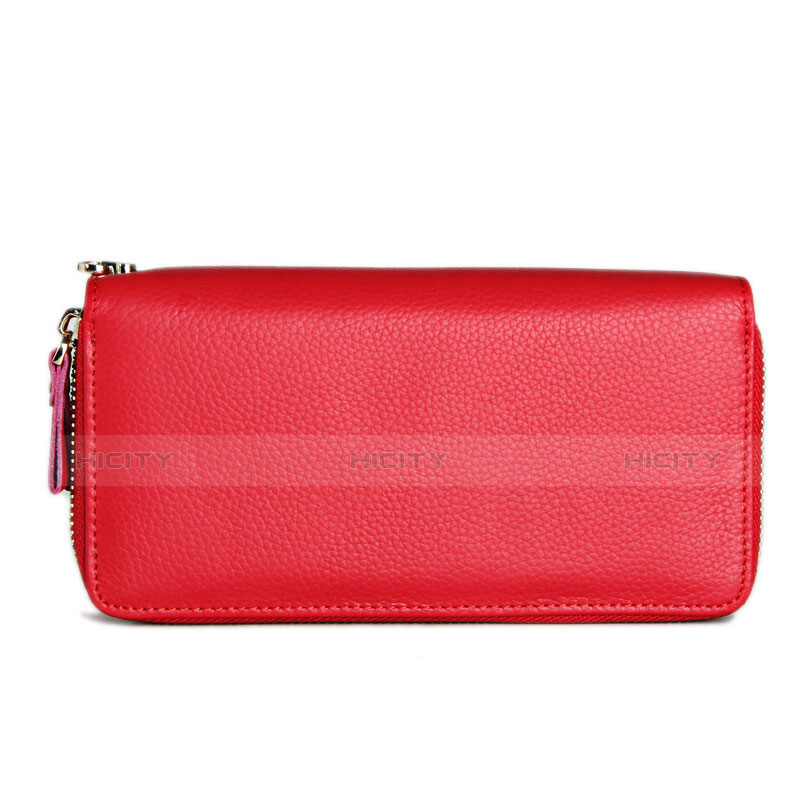 Bolso Cartera Protectora de Cuero Universal H21 Rojo