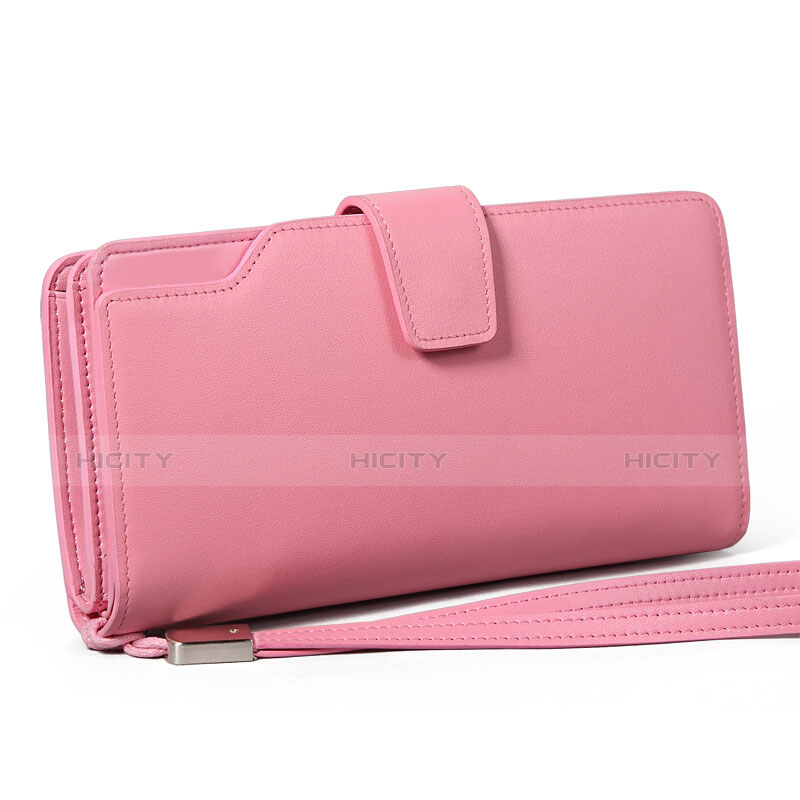 Bolso Cartera Protectora de Cuero Universal H38 Rosa