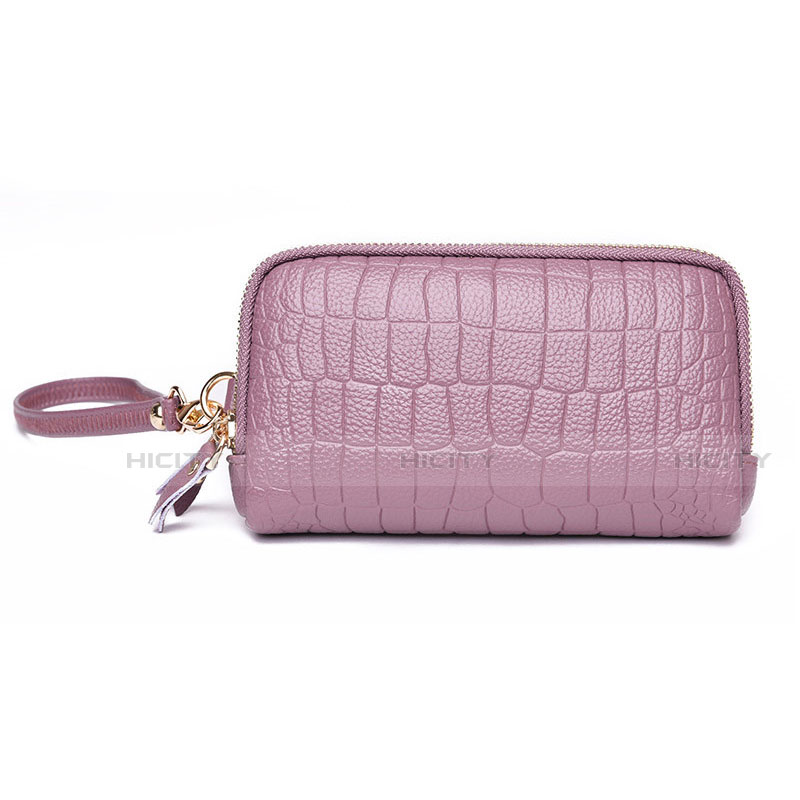 Bolso Cartera Protectora de Cuero Universal K09 Oro Rosa