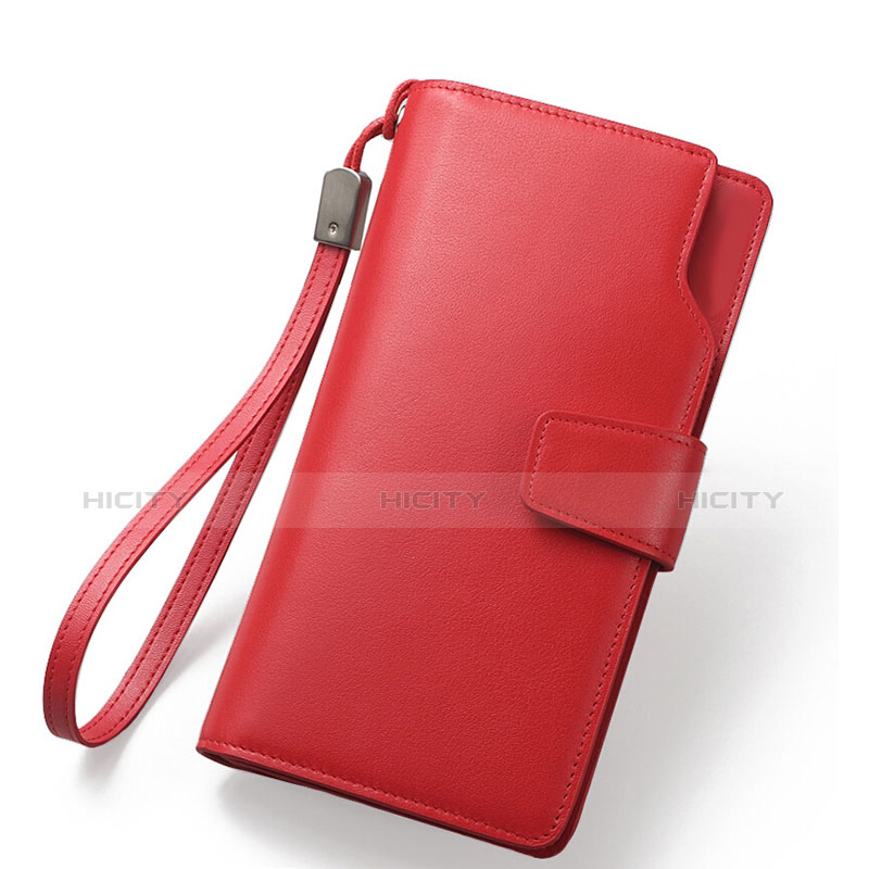 Bolso Cartera Protectora de Cuero Universal Rojo