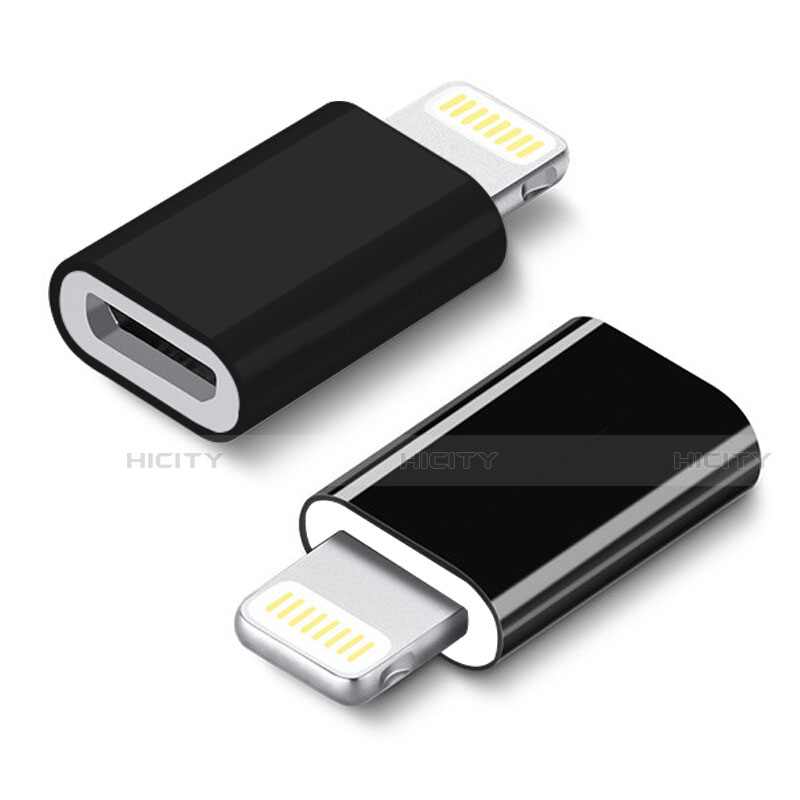Cable Adaptador Android Micro USB a Lightning USB H01 para Apple iPhone 13 Pro Negro