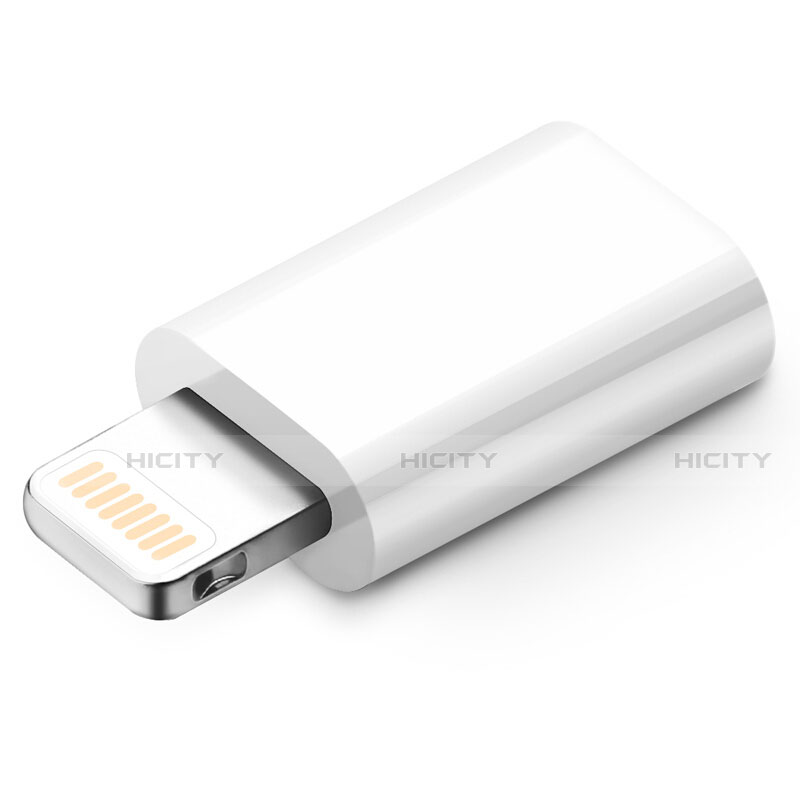 Cable Adaptador Android Micro USB a Lightning USB H01 para Apple iPhone 14 Plus Blanco