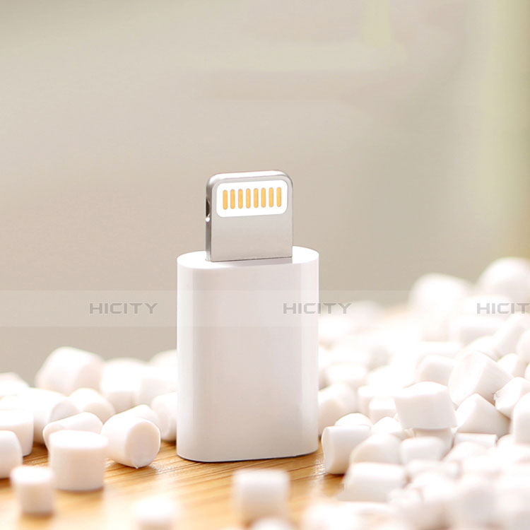 Cable Adaptador Android Micro USB a Lightning USB H01 para Apple iPhone 5S Blanco