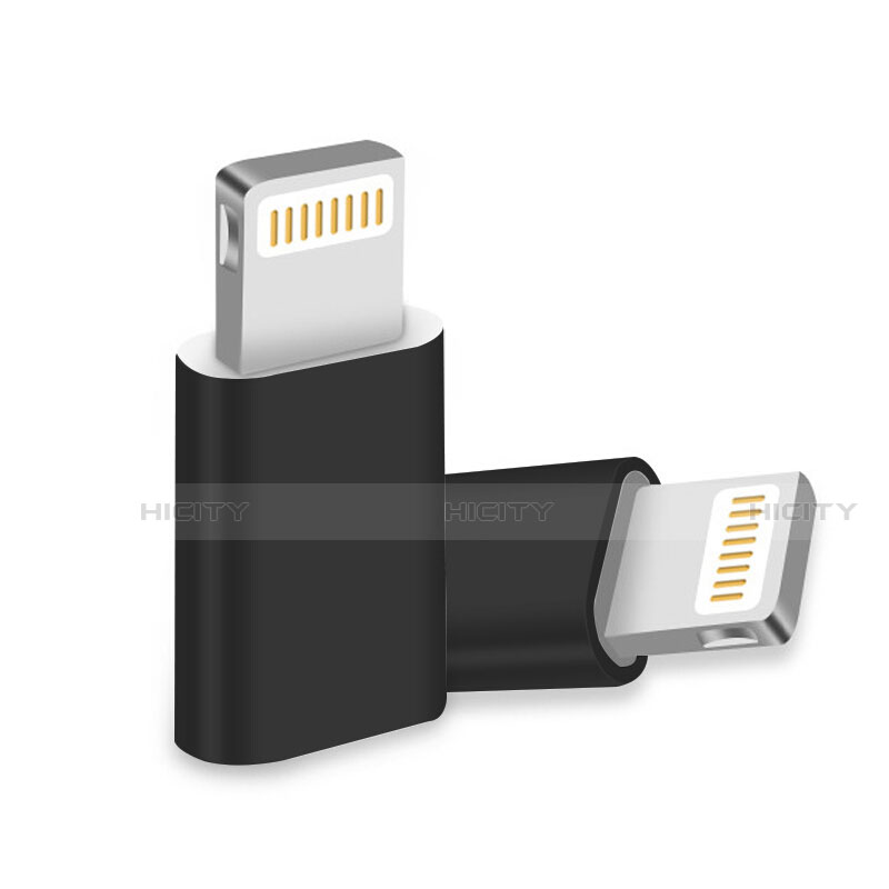 Cable Adaptador Android Micro USB a Lightning USB H01 para Apple iPhone SE3 (2022) Negro