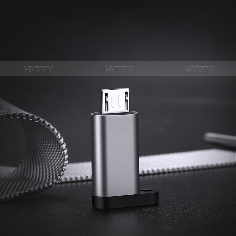 Cable Adaptador Type-C USB-C a Mocro USB-B H02 para Apple iPad Pro 11 (2021) Gris Oscuro